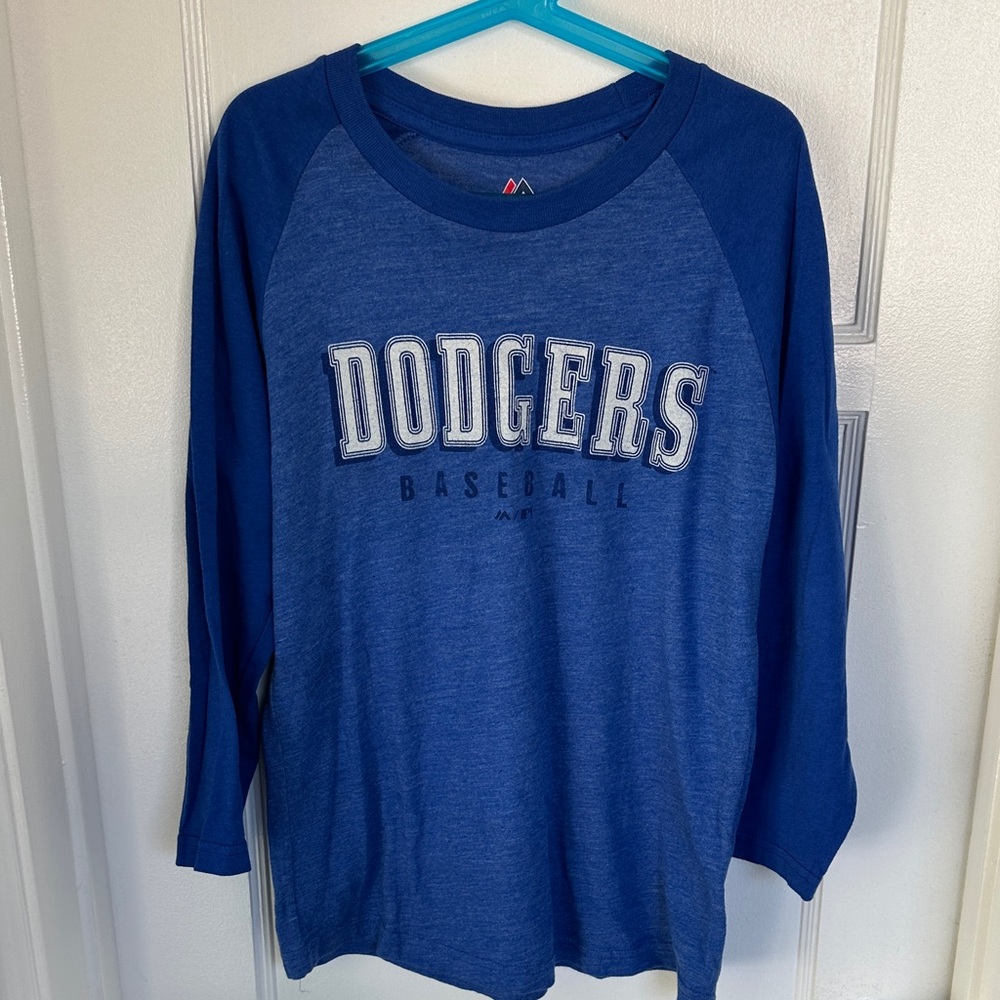 Majestic Blue Dodgers Baseball Tee
